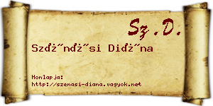 Szénási Diána névjegykártya